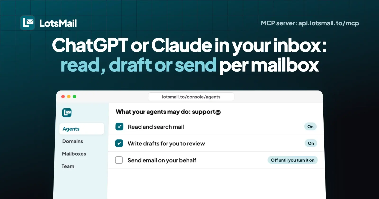 Connect ChatGPT or Claude to Your Business Email: Read, Draft or Send per Mailbox