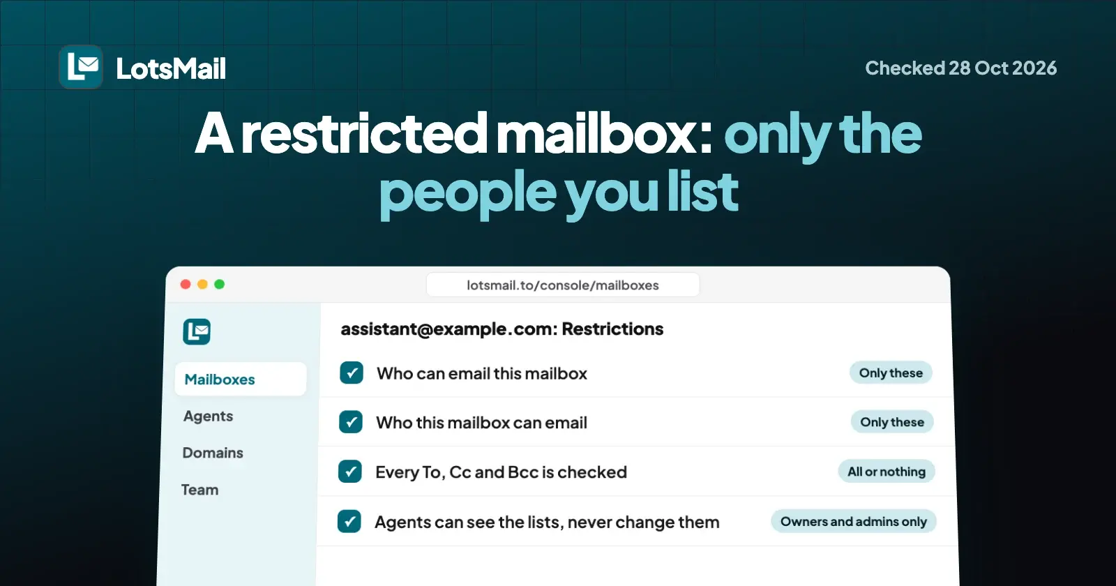 A Business Mailbox Your AI Agent Can't Misuse: Restricted Mailboxes Explained